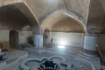 آغاز مرمت اضطراری حمام باغوار در شهرستان تویسرکان