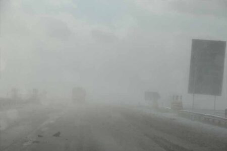 کولاک، مه و بارش برف محورهای کوهستانی استان را سفیدپوش کرد