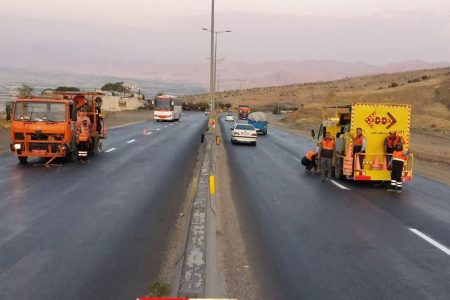 اجرای بیش از ۲ هزار کیلومتر خط‌کشی در راه‌های استان همدان از ابتدای سال